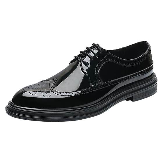 Leather shoes for men's new formal wear for business Brock British patent leather inner heightened suit wedding groom best man leather shoes
Leather shoes for men's new formal wear for business Brock British patent leather inner heightened suit wedding groom best man leather shoes
