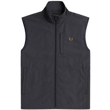 FRED PERRY Men's Casual Vest 2024 Spring New Stand Collar Zipper Vest Jacket J7808