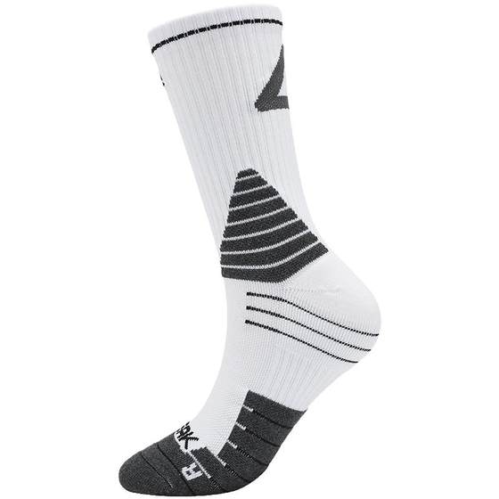 Peak practical professional basketball socks, towel bottom high tube sports elite men's middle tube high -top long tube training American style Peak practical professional basketball socks, towel bottom high tube sports elite men's middle tube high -top long tube training American style