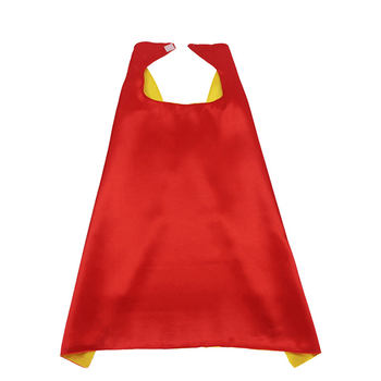 70cm double layer ຂອງເດັກນ້ອຍ Superman cape reversible imitation silk satin fabric cape Halloween costume