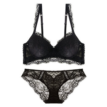 Push-up adjustable top ບາງ lace ຫນາ bra ແມ່ຍິງຊຸດຊັ້ນໃນ sexy ຫນາ