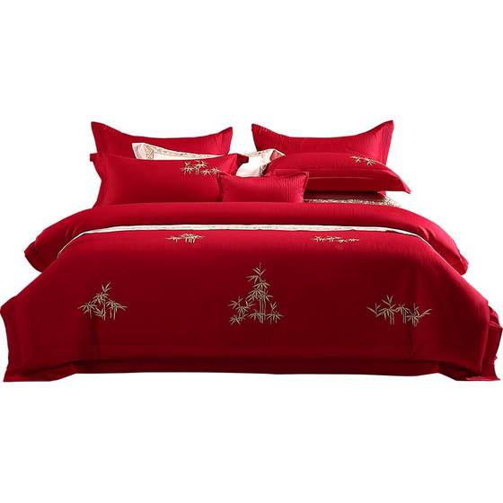 Mercury Home Textile 60 Long-Long Cotton Tribute Satin Light Luxury Wedding Four-Piece Set Chinese Embroidery Wedding Kit Festive Wedding
Mercury Home Textile 60 Long-Long Cotton Tribute Satin Light Luxury Wedding Four-Piece Set Chinese Embroidery Wedding Kit Festive Wedding