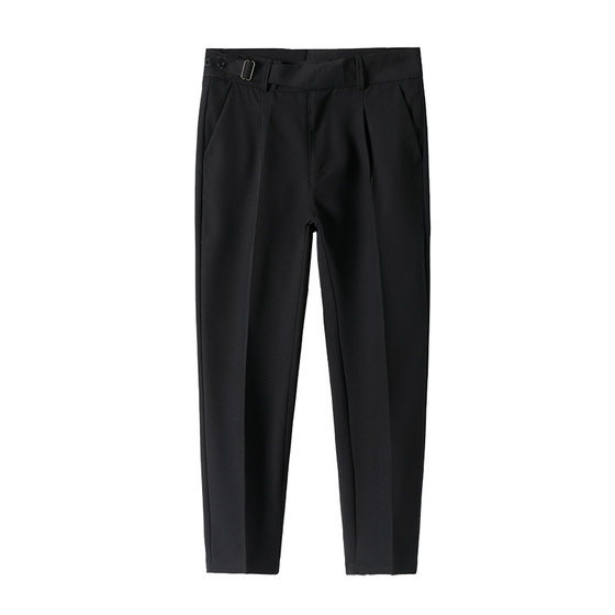 Romon trousers men's casual pants summer Korean style slim straight trousers men's Naples men's trousers Romon trousers men's casual pants summer Korean style slim straight trousers men's Naples men's trousers