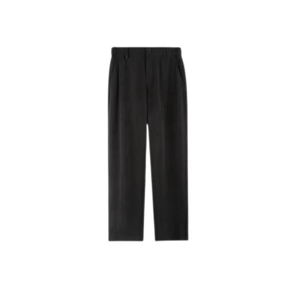 European and American tide brand drooping feel casual hem slit straight trousers men's loose pants wide -leg button design trousers European and American tide brand drooping feel casual hem slit straight trousers men's loose pants wide -leg button design trousers