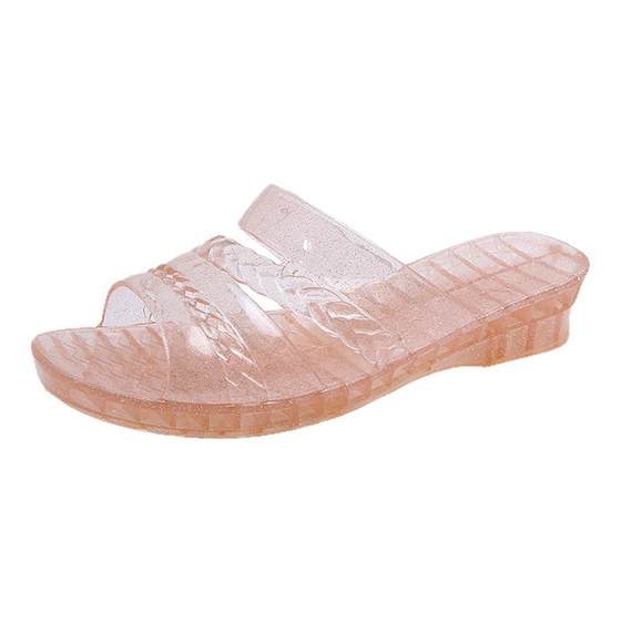 Summer high-value crystal transparent thick-soled slippers for women jelly indoor hollow heel anti-slip anti-odor flip flops for women
Summer high-value crystal transparent thick-soled slippers for women jelly indoor hollow heel anti-slip anti-odor flip flops for women