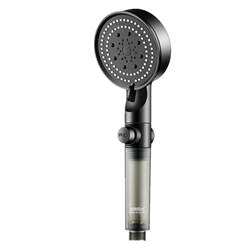 Pressurized shower head bathroom handheld shower pressurized bath heater black household shower shower set