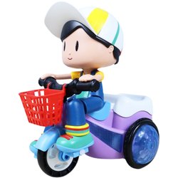 Internet celebrity new rolling stunt tricycle 0-1 to 2 years old baby toy electric cool spinning for boys and girls