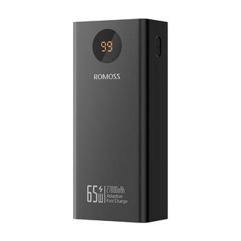 ROMOSS official flagship power bank ແທ້ 27000 mAh ຂະໜາດໃຫຍ່ສຸດ 65W ພະລັງງານສູງ PD super fast charging mobile tablet notebook universal boarding mobile power supply