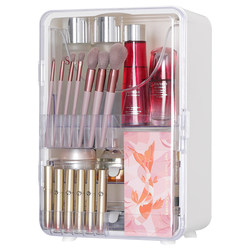 Cosmetics storage box new large -capacity dust -proof desktop lipstick red skin care, makeup brush net red makeup box