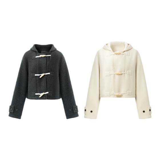 ON/ON/Annaian Korean 100% Australian wool Korean hooded horn button woolen short jacket
ON/ON/Annaian Korean 100% Australian wool Korean hooded horn button woolen short jacket