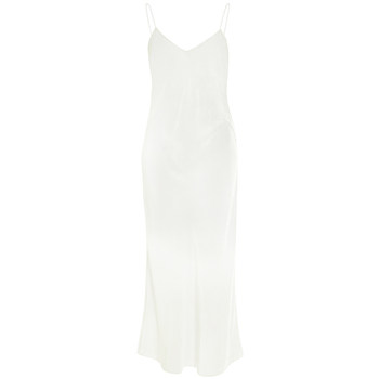 cicidream spring new champagne pure white bias-cut cupro silk sexy V-neck suspender slim dress long skirt