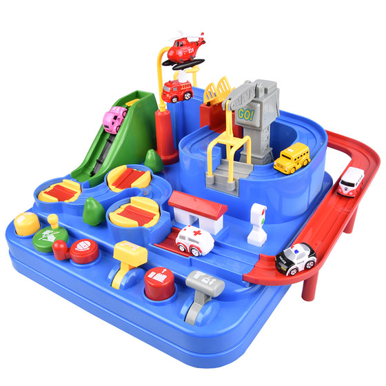 Car adventure adventure rail car parking lot Douyin toy male early education puzzle children boys break through Car adventure adventure rail car parking lot Douyin toy male early education puzzle children boys break through