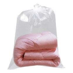 Plastic bag large pe transparent high pressure flat pocket thickened film packaging bag moisture-proof storage flat mouth plastic bag