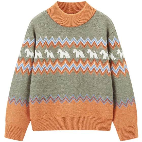 MINIPEACE Peacebird Children's Clothing Boys Fair Island Sweater Children's Knitted Sweater New Winter Sweater Inside MINIPEACE Peacebird Children's Clothing Boys Fair Island Sweater Children's Knitted Sweater New Winter Sweater Inside