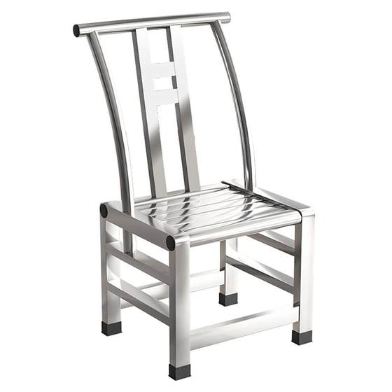 Stainless steel dining table, chair, backrest dining chair, home living room dining room tea table, tea chair folding stool light luxury high-end feeling Stainless steel dining table, chair, backrest dining chair, home living room dining room tea table, tea chair folding stool light luxury high-end feeling