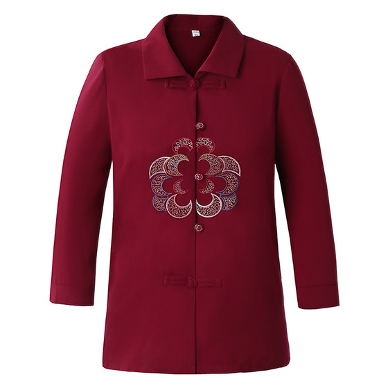 Middle-aged and elderly women's summer shirts 60-70 years old 80 elderly clothes grandma clothing mother spring shirt set Middle-aged and elderly women's summer shirts 60-70 years old 80 elderly clothes grandma clothing mother spring shirt set