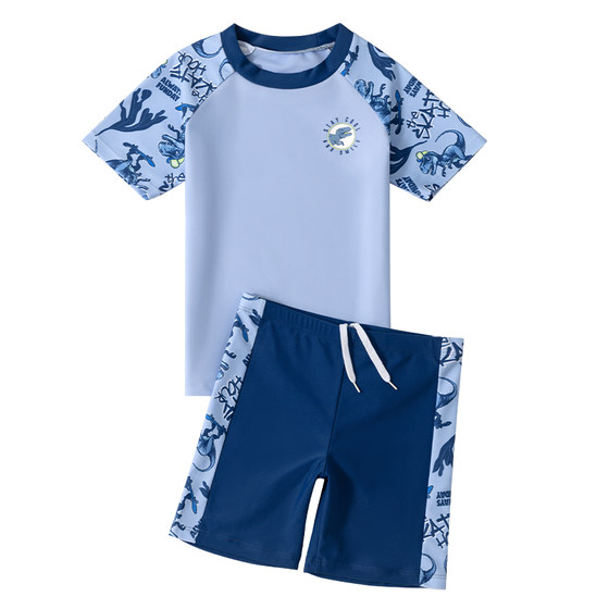 Children's swimsuits, boys, middle-aged and big children's split 2025 new boys' swimsuits, swimming trunks, sun protection, swimming hot spring set Children's swimsuits, boys, middle-aged and big children's split 2025 new boys' swimsuits, swimming trunks, sun protection, swimming hot spring set