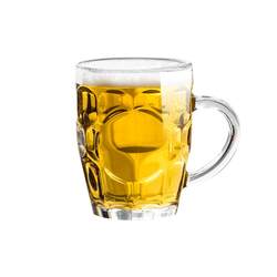 Glass craft beer cup household large-capacity draft beer cup 500ml with handle bar commercial hero cup