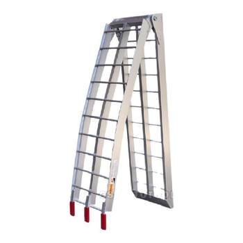ລົດຈັກ loading trailer transporting aluminium alloy ramp folding ladder step boarding ladder springboard