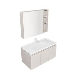 Jomoo Bathroom Modern Simple Bathroom Cabinet Combination Cream Style Bathroom Washbasin Integrated Basin Ceramic Makeup Cabinet