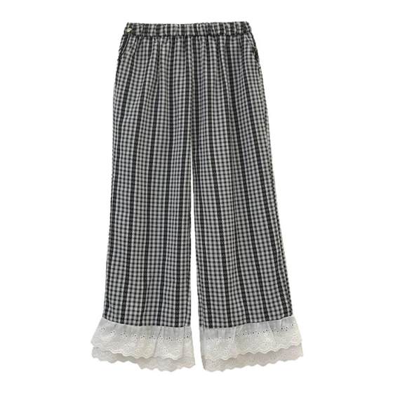 Nuochu pregnant women's clothing Thai pants spicy~ Jacquard ice plaid casual pants loose and slim straight nine-point pants
Nuochu pregnant women's clothing Thai pants spicy~ Jacquard ice plaid casual pants loose and slim straight nine-point pants
