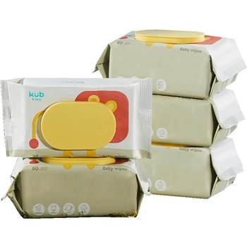 KUB Keyoubi Baby Wipes ສຳລັບມື ແລະປາກ ພິເສດສຳລັບເດັກເກີດໃໝ່ ໂຕນ້ອຍໜາໜາ ຜ້າເຊັດຕົວນ້ອຍ 80 ຮູ*5 ຊອງ