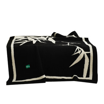 Inward travel A-type half-edge velvet national style ຜ້າຫົ່ມໄມ້ໄຜ່ sofa blanket bed for office nap sofa cover blanket