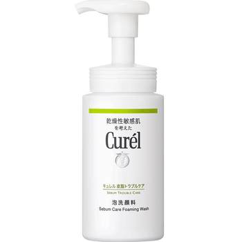 curel oil control facial cleanser for men and women ໂຟມລ້າງຫນ້າ 150ml