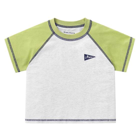 Right European boy and girl short-sleeved T-shirt raglan sleeve mountain summer new children's clothing fashionable simple children's half-sleeved shirt
Right European boy and girl short-sleeved T-shirt raglan sleeve mountain summer new children's clothing fashionable simple children's half-sleeved shirt