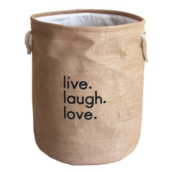 Household simple Nordic retro jute thickened fabric debris dirty clothes storage basket dirty clothes basket dirty clothes basket