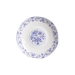 Yun Tang Wish Flower Ceramic Tableware Chinese Blue and White Glazed Rice Bowl Dish Plate Round Plate Household Tableware Free Combination