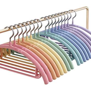ຜູ້ຊ່ວຍທີ່ດີທີ່ສຸດ Rainbow clothes hanger non-slip and traceless house clothes anti-shoulder corner clothes hanging rack clothes support