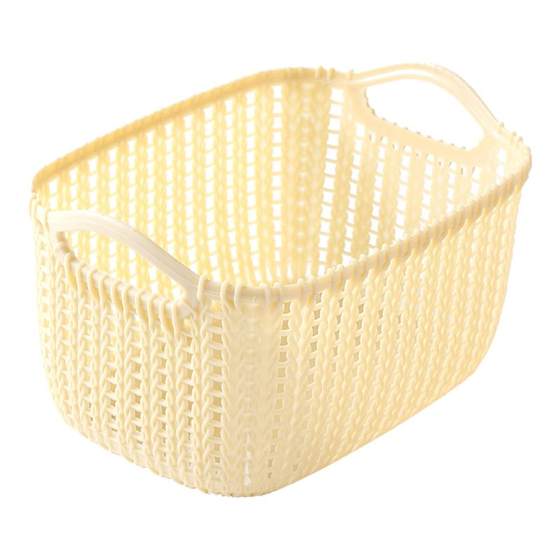 Imitation rattan woven Korean version Instagram storage basket desktop cosmetic storage box plastic basket snack basket miscellaneous storage basket Imitation rattan woven Korean version Instagram storage basket desktop cosmetic storage box plastic basket snack basket miscellaneous storage basket