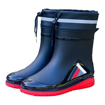 Rain boots men's rubber shoes non-slip wear-resistant outdoor water shoes kitchen water boots chef work simple waterproof shoes men's rain boots