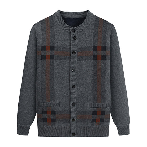 Winter daddy plus velvet thick cardigan jacket middle-aged and elderly men's warm tops double-breasted knitted sweater grandpa
Winter daddy plus velvet thick cardigan jacket middle-aged and elderly men's warm tops double-breasted knitted sweater grandpa