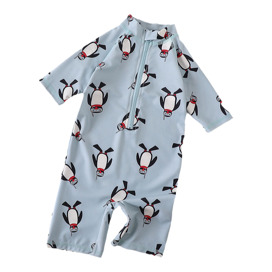 Korean Chao Children's Swimsuit Cute Penguin Boys Little Middle -Children's Sunshine Swimsuit Swimsuit Swim Try to Bringing Hats with Hats Korean Chao Children's Swimsuit Cute Penguin Boys Little Middle -Children's Sunshine Swimsuit Swimsuit Swim Try to Bringing Hats with Hats