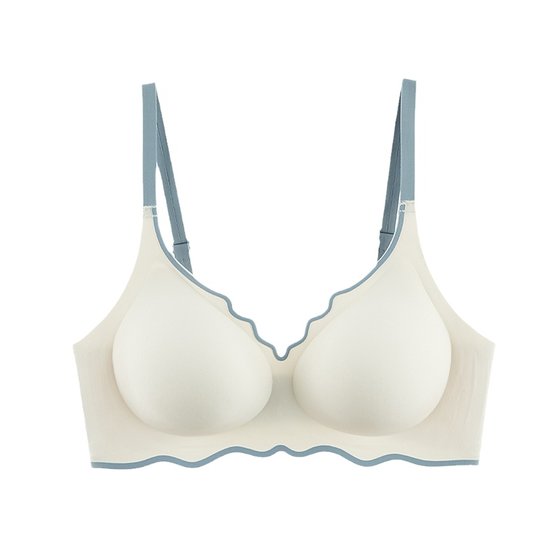 Invisible small breasts, special traceless glossy underwear for women, thin top and thick bottom, anti-slip anti-gathering solid color bra without steel ring Invisible small breasts, special traceless glossy underwear for women, thin top and thick bottom, anti-slip anti-gathering solid color bra without steel ring
