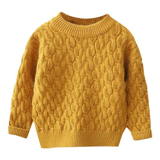 Children's thick sweater pullover base shirt for winter boys and girls round neck solid color mohua fashionable baby knitted sweater
Children's thick sweater pullover base shirt for winter boys and girls round neck solid color mohua fashionable baby knitted sweater