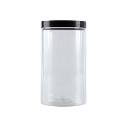 Food grade round plastic bottle transparent sealed jar food jar thickened pet biscuit jar packaging jar