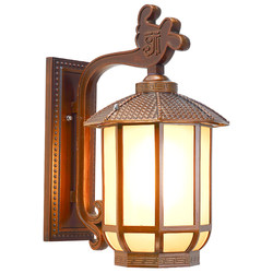 Wall lamp gate villa exterior wall balcony new Chinese style retro home corridor outdoor courtyard super bright solar light