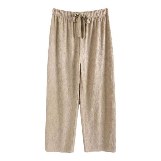 Jinggu black label JGGU casual pants for women with high waist straight-leg mopping pants for flesh covering and making them look slimming wide-leg pants elastic tie-fitting pants
Jinggu black label JGGU casual pants for women with high waist straight-leg mopping pants for flesh covering and making them look slimming wide-leg pants elastic tie-fitting pants