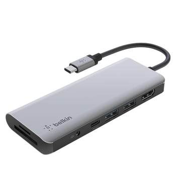 Belkin Belkin expansion dock Type-C to HDMI ເຫມາະສໍາລັບ Macbook Extension Adapter ຈໍສະແດງຜົນຈໍແລັບທັອບ USB to network port/TF/SD card reader network adapter