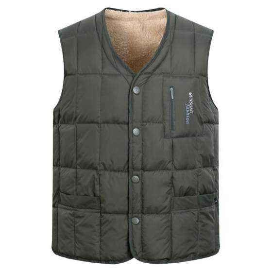 New men's down cotton vest daddy plus velvet thickened warm vest winter high-end vest horse clip for middle-aged and elderly people
New men's down cotton vest daddy plus velvet thickened warm vest winter high-end vest horse clip for middle-aged and elderly people