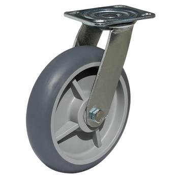 Flatbed universal wheel rubber silent wheel trolley wheel with brake casters 5 ນິ້ວ 6 ນິ້ວ 8 ນິ້ວ