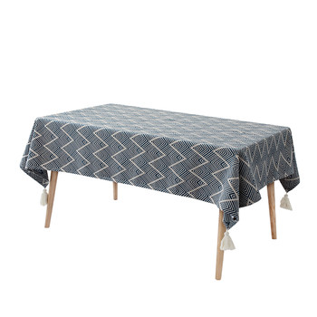Tablecloth light luxury high-end Nordic ins style fabric cotton and linen rectangular dining tablecloth custom cover cloth coffee tablecloth