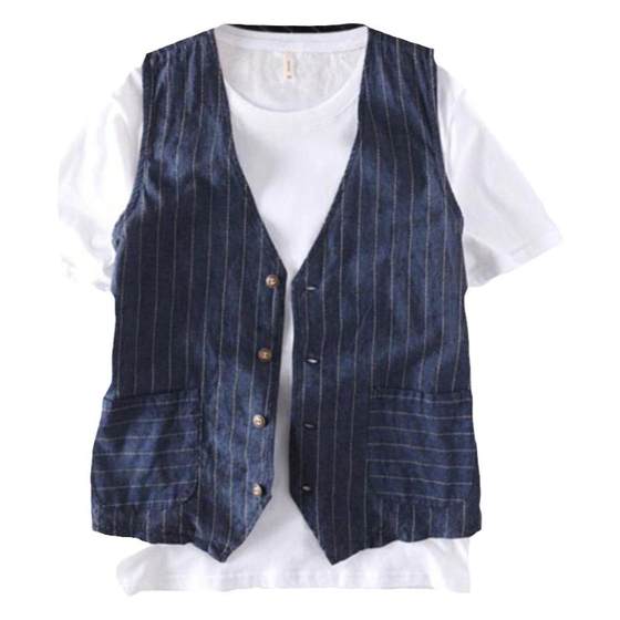 British casual linen vest men's slim fit business suit, camisole, professional vest, cotton linen sleeveless formal dress British casual linen vest men's slim fit business suit, camisole, professional vest, cotton linen sleeveless formal dress