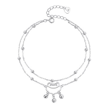 Furuji Peaceful Bell Anklet Sterling Silver Girls New Trendy High-quality Anklet Sexy ຂອງຂັວນວັນເກີດຜູ້ໃຫຍ່