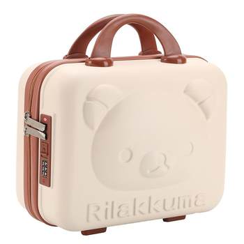 Portable suitcase makeup bag small box bag 14-inch cartoon cute password box convenient 16-inch mini storage box for women