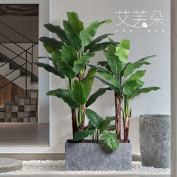 Nordic large-scale floor-standing simulation green plant banana tree traveler banana broad-leaved tropical plant partition window decoration ornaments