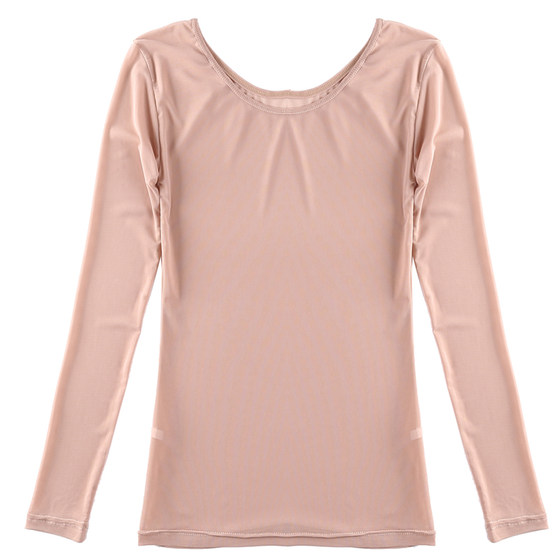 Ultra thin skin color dance base shirt, flesh colored tight fitting invisible underwear, long sleeved women's socks, dance clothes, oversized performance clothes Ultra thin skin color dance base shirt, flesh colored tight fitting invisible underwear, long sleeved women's socks, dance clothes, oversized performance clothes